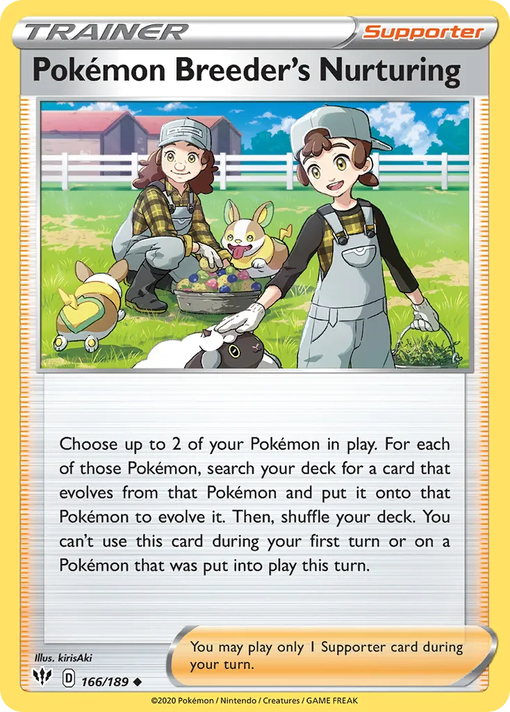 Pokemon Breeder's Nurturing card image