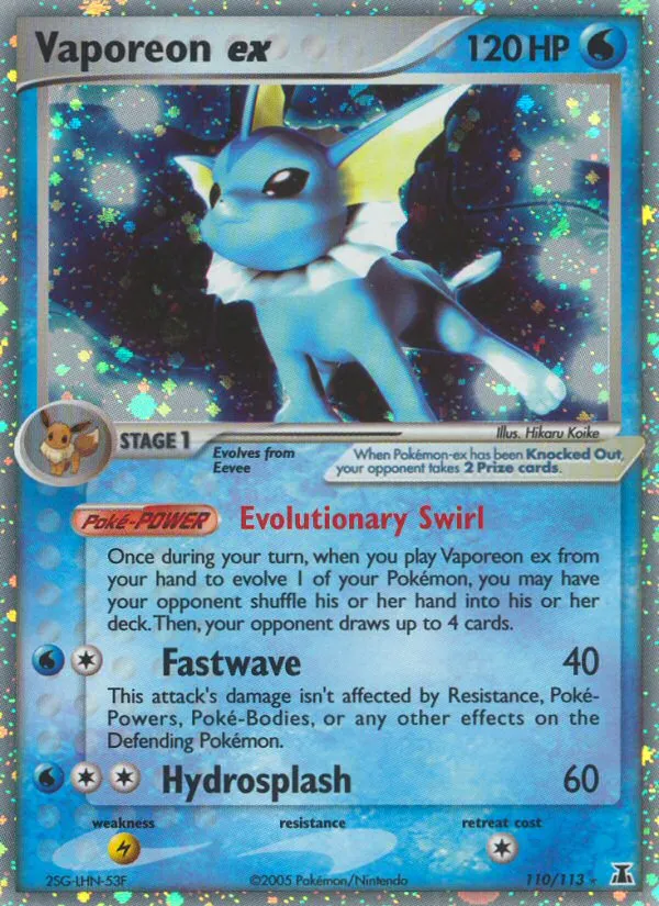 Vaporeon ex #110 card image