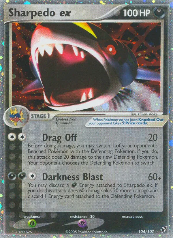 Sharpedo ex card image