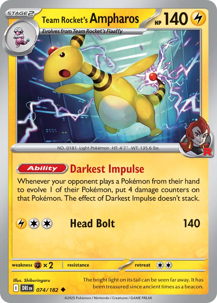 Team Rocket's Ampharos card image