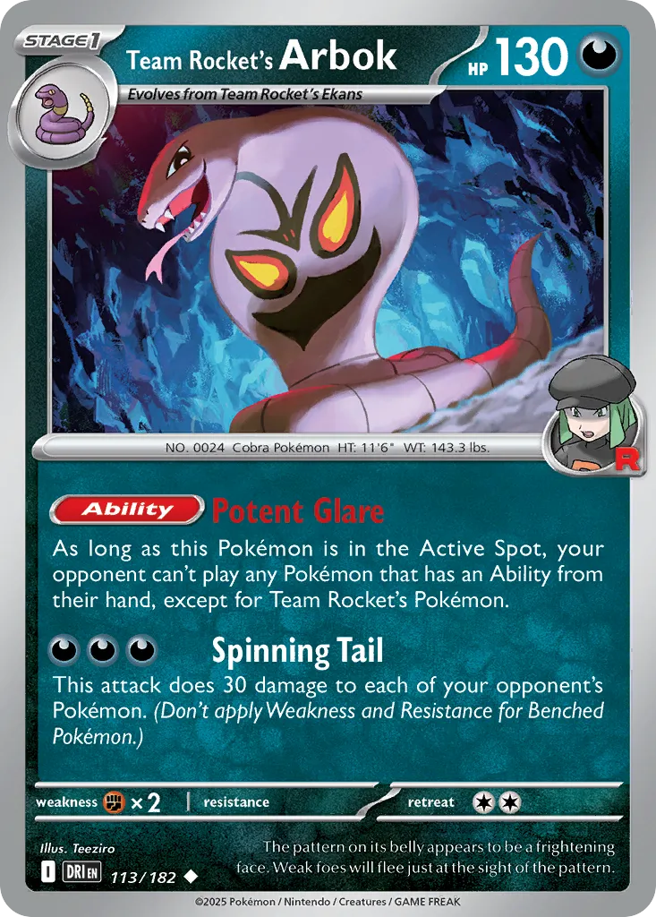 Team Rocket's Arbok card image