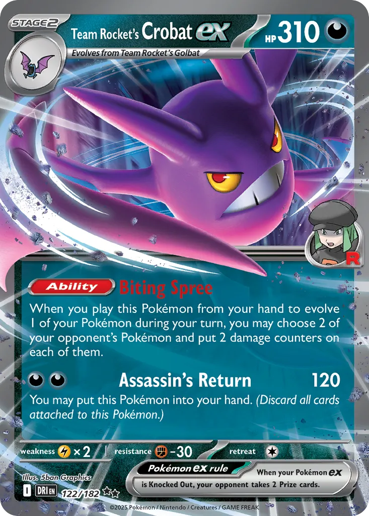 Team Rocket's Crobat ex card image