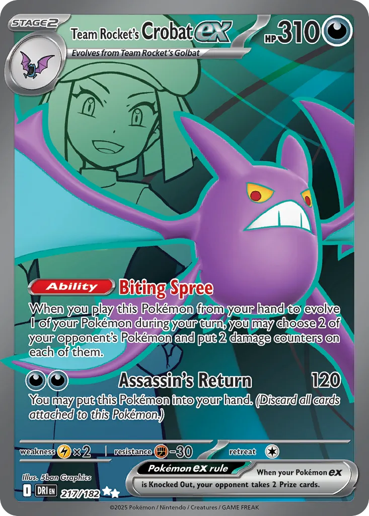 Team Rocket's Crobat ex card image