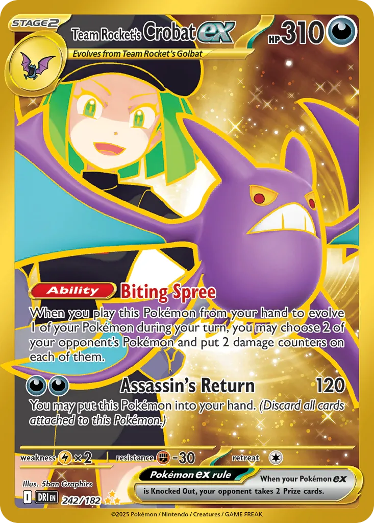 Team Rocket's Crobat ex card image
