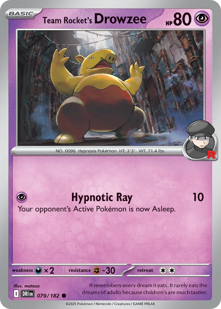 Team Rocket's Drowzee card image