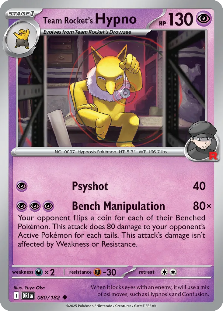 Team Rocket's Hypno card image