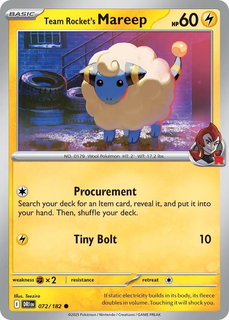 Team Rocket's Mareep card image