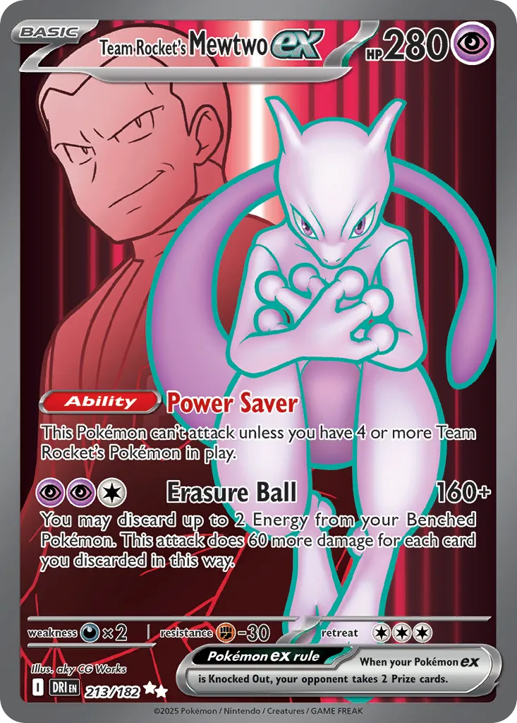 Team Rocket's Mewtwo ex card image