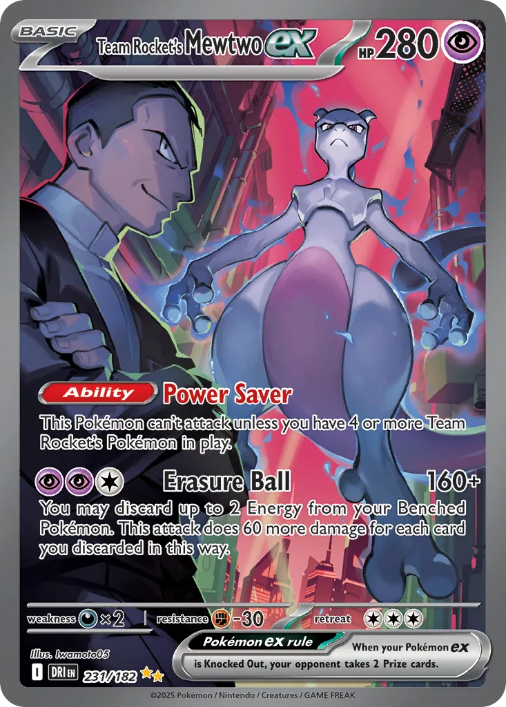 Team Rocket's Mewtwo ex #231 card image