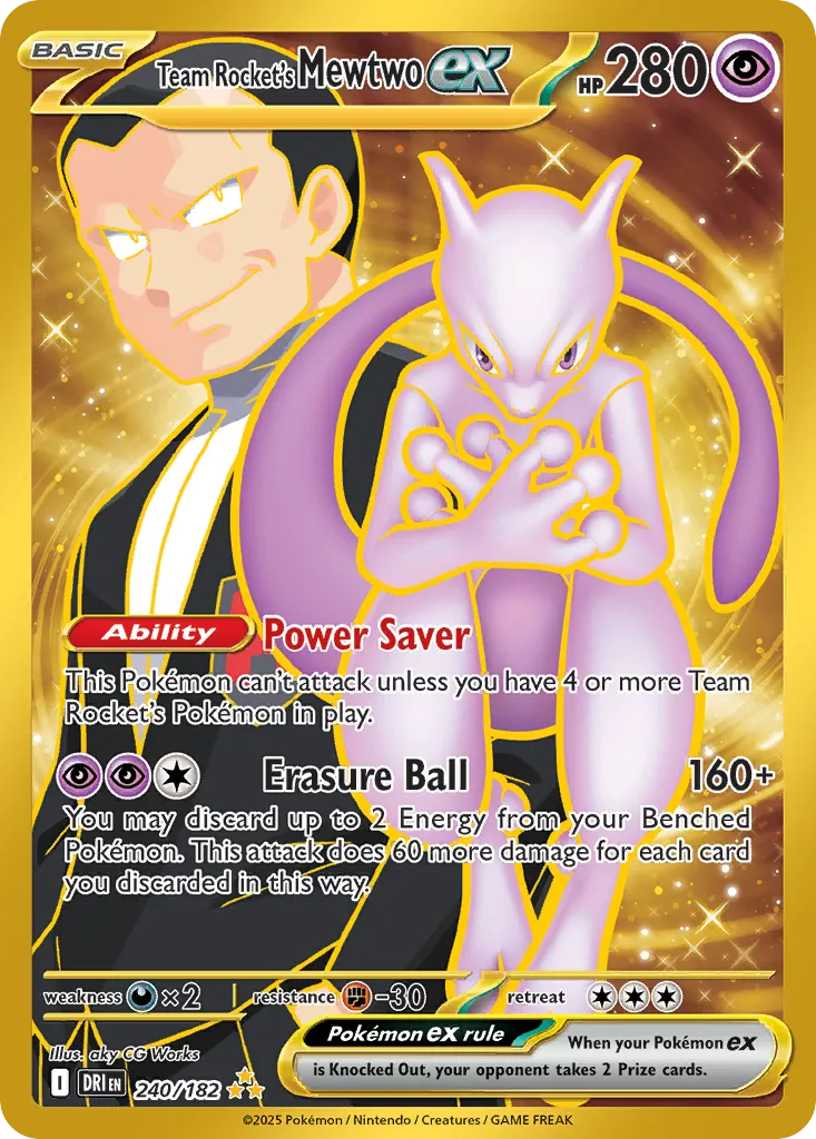 Team Rocket's Mewtwo ex #240 card image