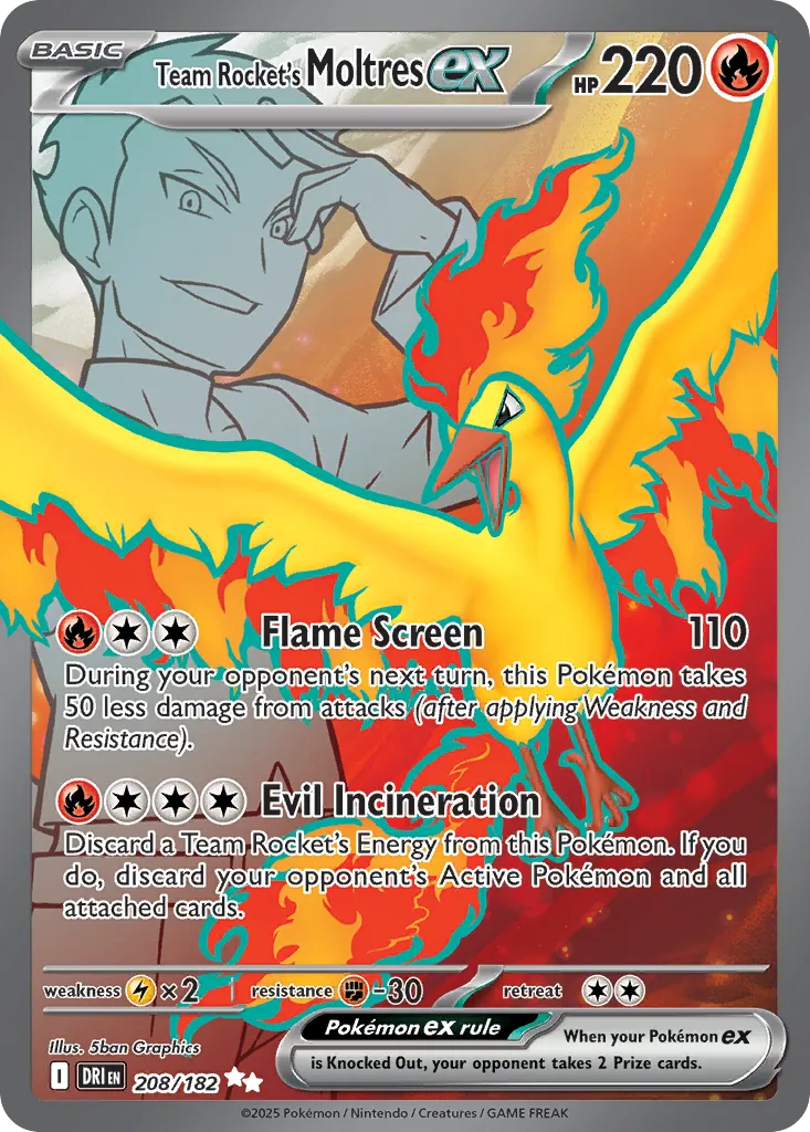 Team Rocket's Moltres ex card image