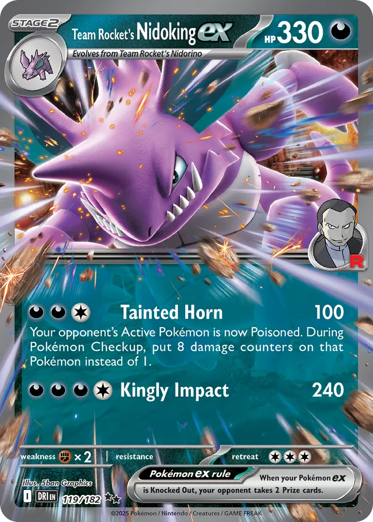 Team Rocket's Nidoking ex card image
