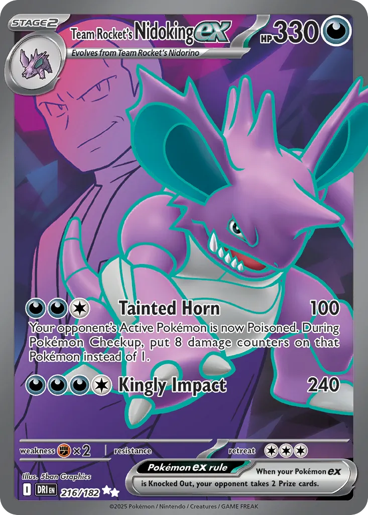 Team Rocket's Nidoking ex card image