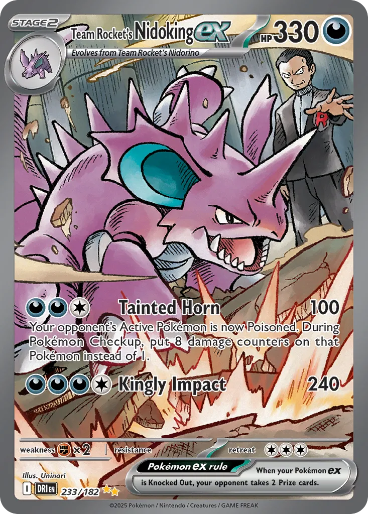 Team Rocket's Nidoking ex #233 card image