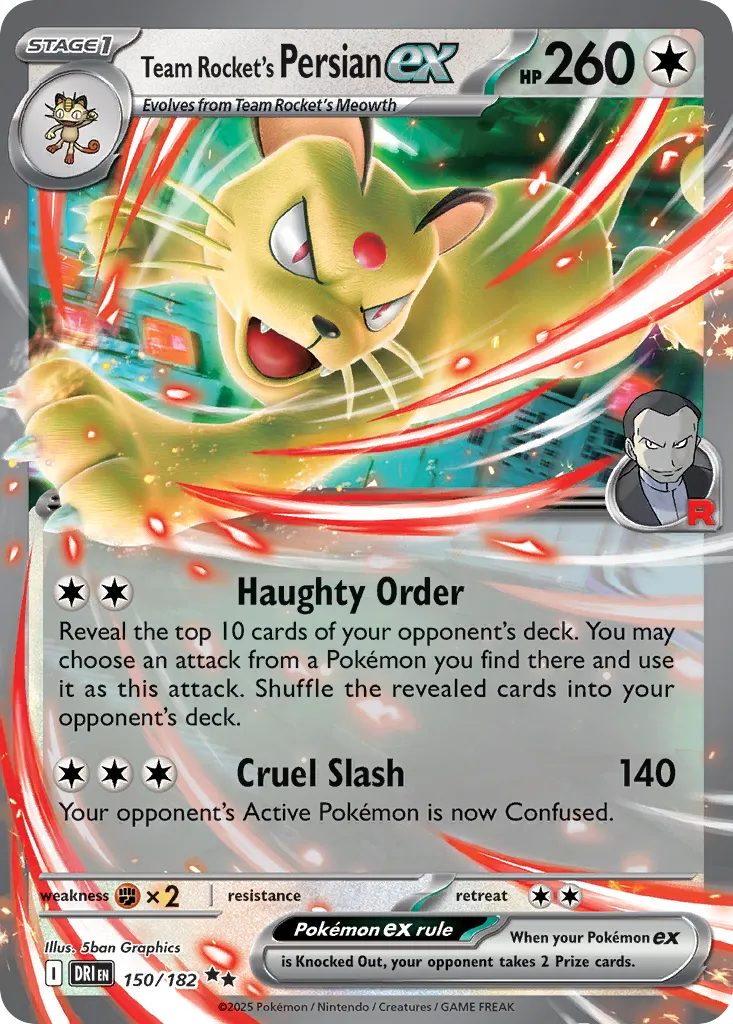Team Rocket's Persian ex card image