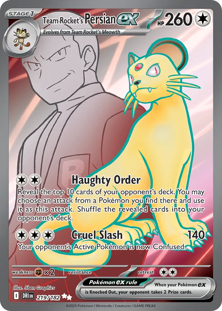 Team Rocket's Persian ex card image