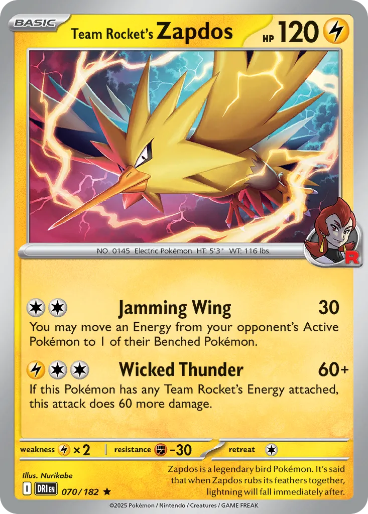 Team Rocket's Zapdos card image