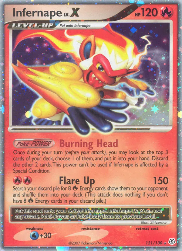 Infernape LV.X #121 card image