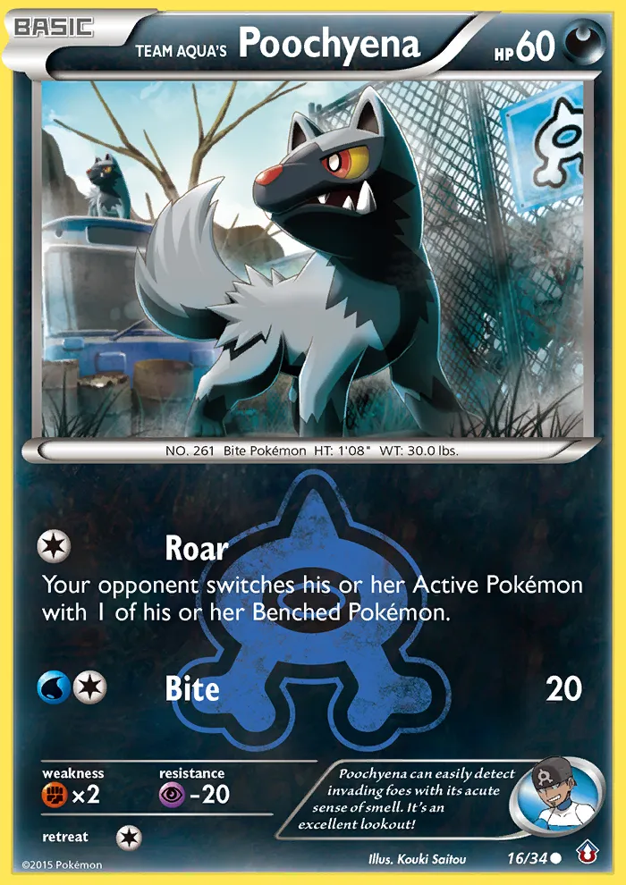 Team Aqua's Poochyena card image
