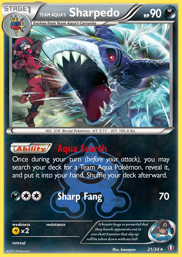 Team Aqua's Sharpedo #21 card image
