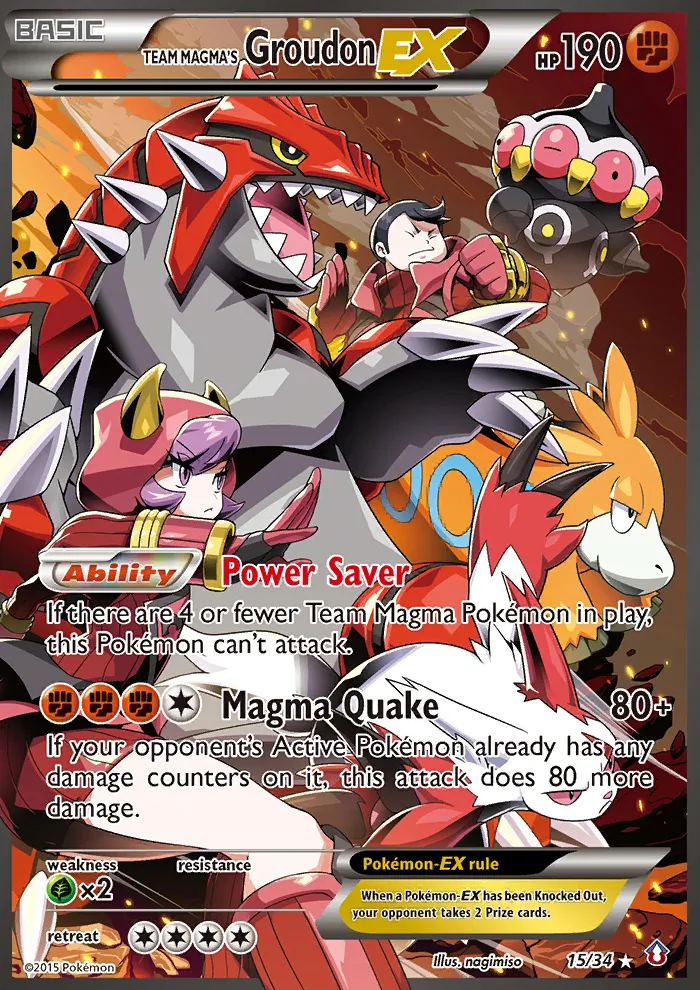 Team Magma's Groudon-EX #15 card image