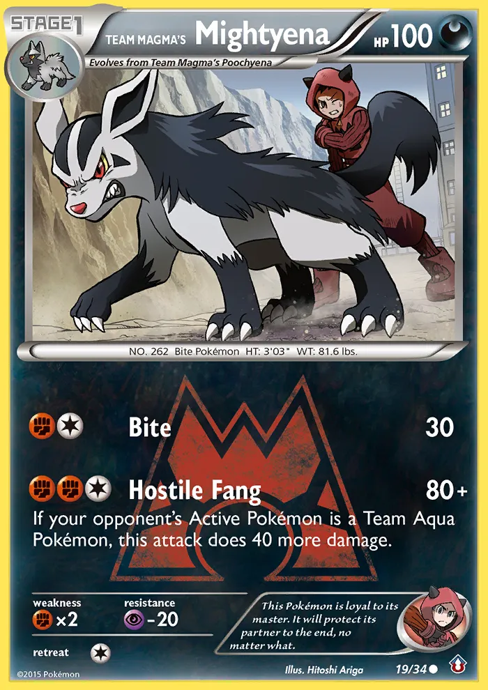 Team Magma's Mightyena #19 card image