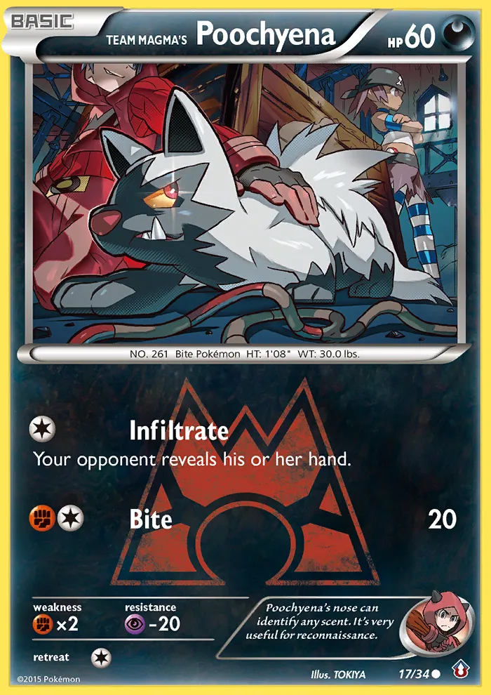 Team Magma's Poochyena card image