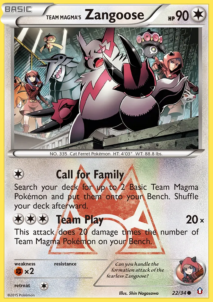 Team Magma's Zangoose card image