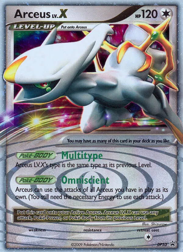 Arceus LV.X card image