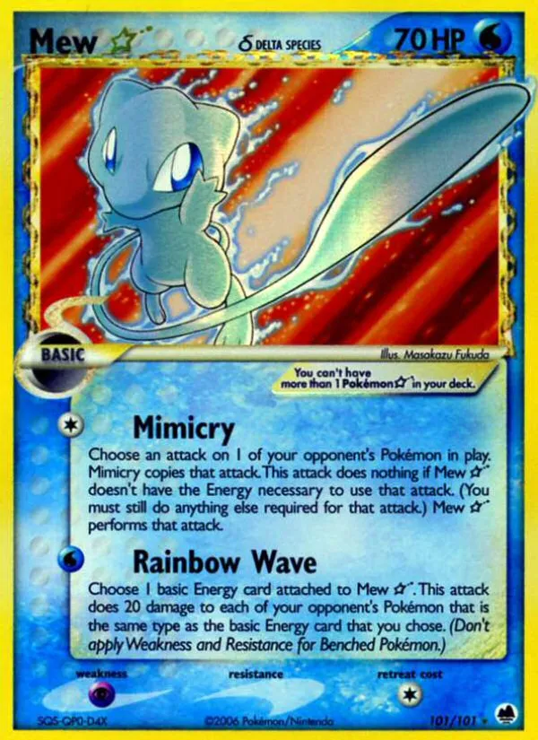 Mew Star (Delta Species) Dragon Frontiers #101 card image