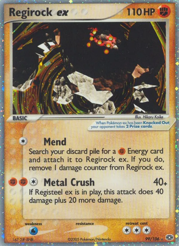 Regirock ex #99 card image