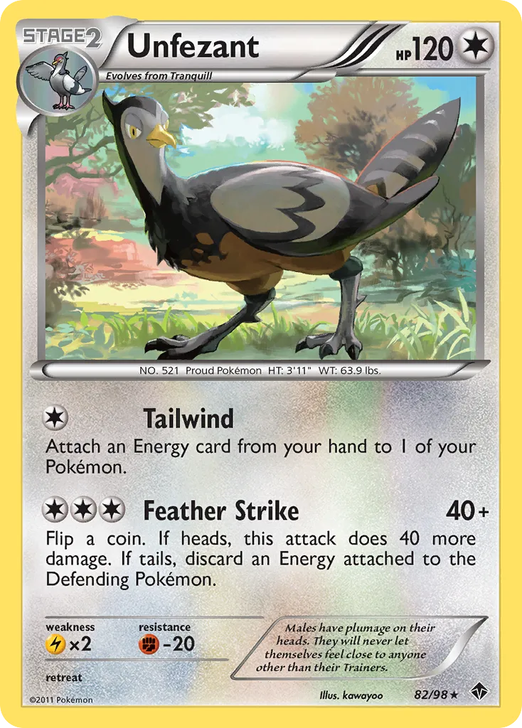 Unfezant #82 card image