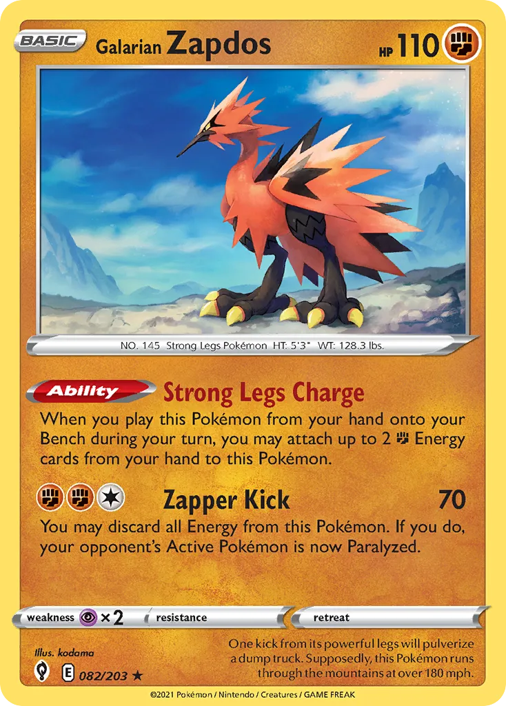 Galarian Zapdos card image