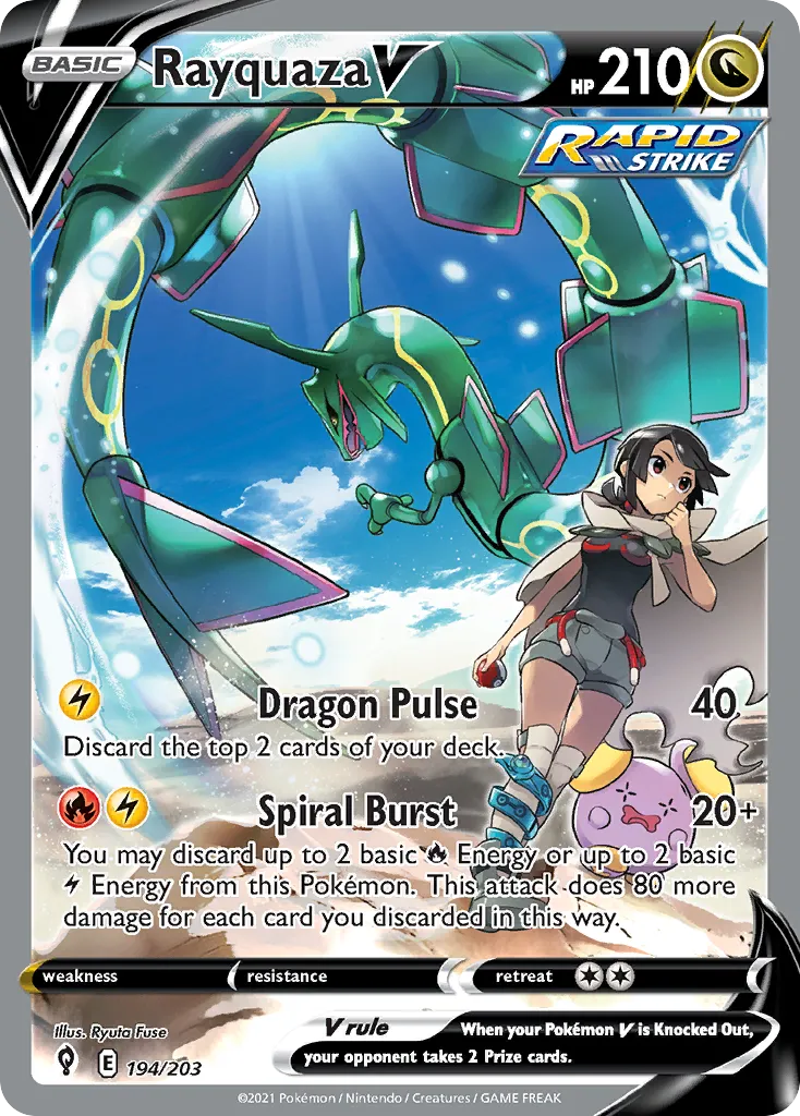 Rayquaza V #194 card image
