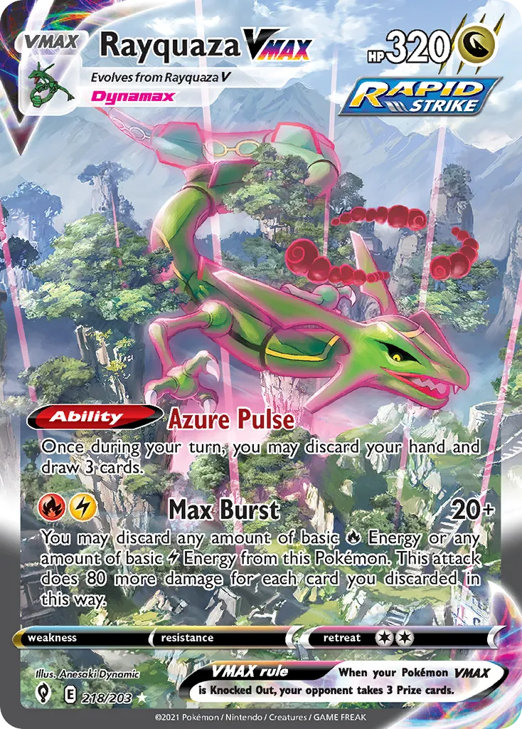 Rayquaza VMAX #218 card image