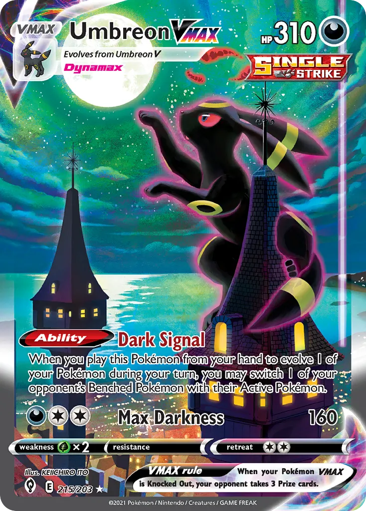 Umbreon VMAX Evolving Skies #215 card image