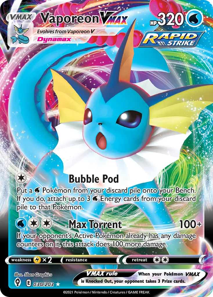 Vaporeon VMAX card image