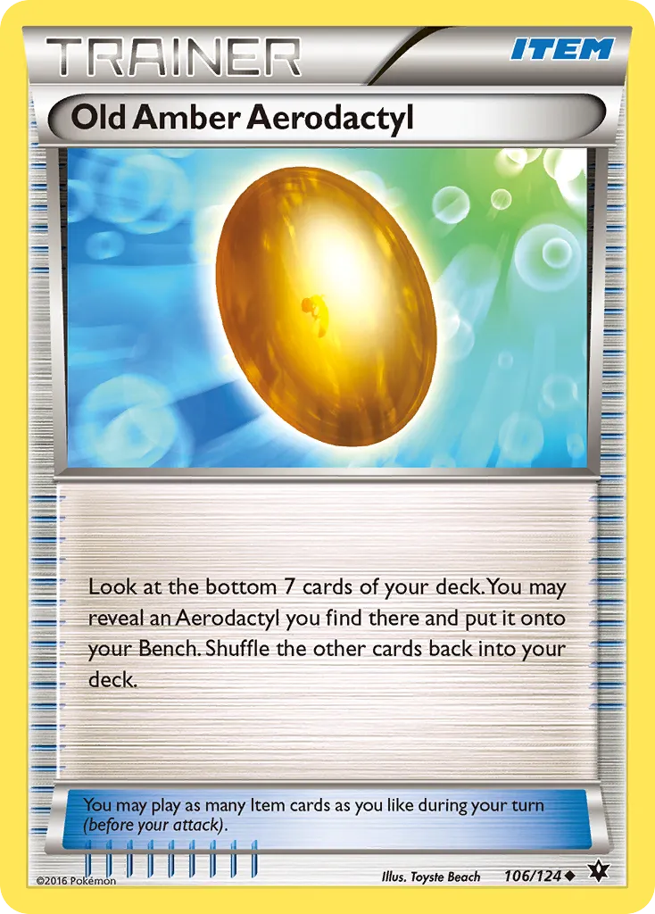 Old Amber Aerodactyl card image