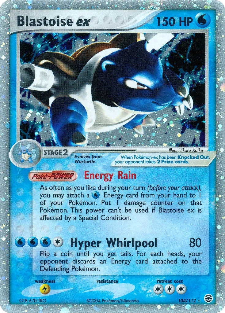 Blastoise ex #104 card image
