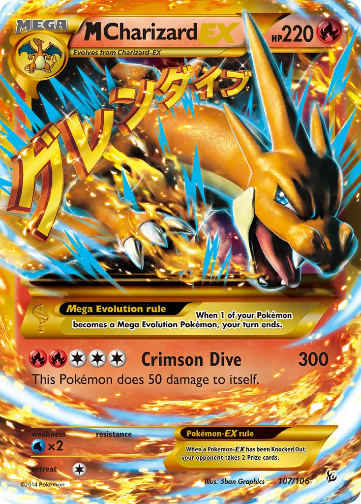 M Charizard-EX #107 card image