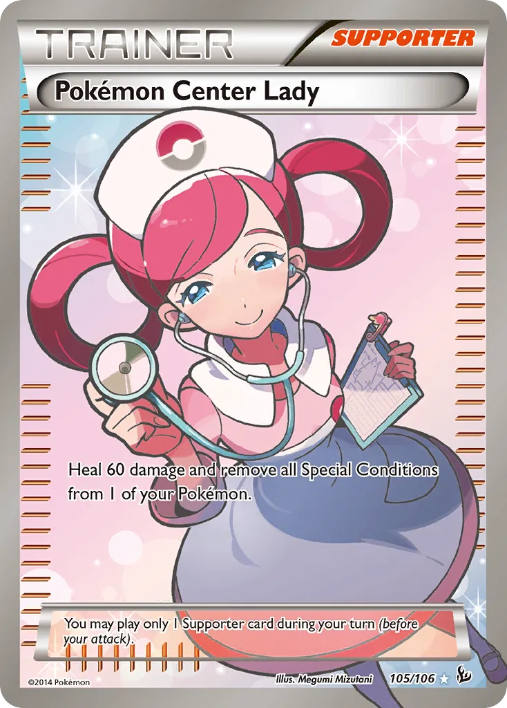 Pokemon Center Lady #105 card image