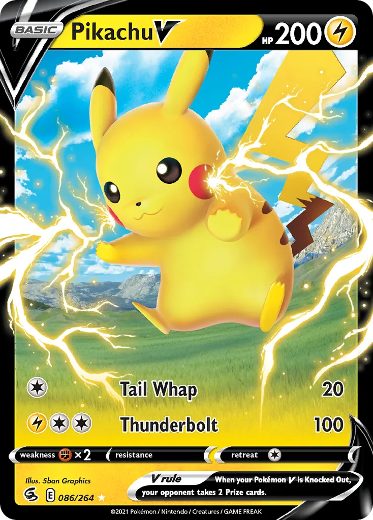 Pikachu V card image