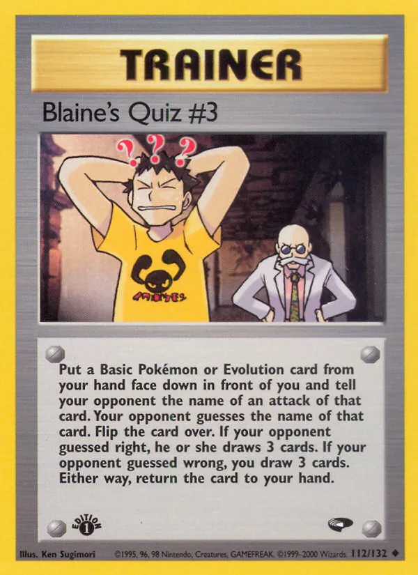 Blaine's Quiz #3 card image