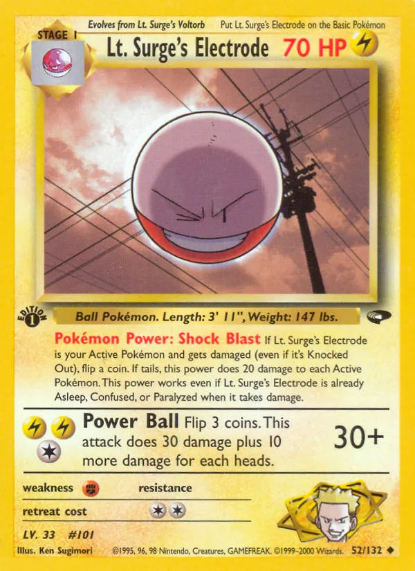Lt. Surge's Electrode card image