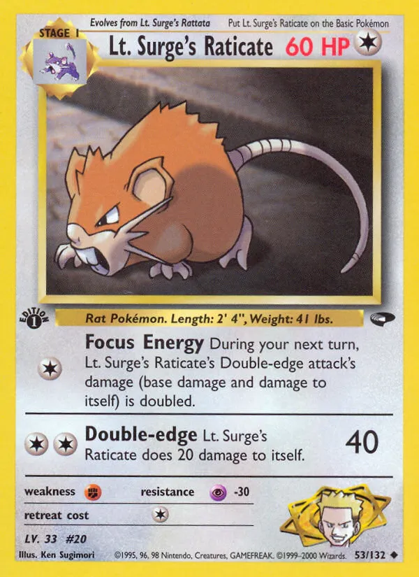 Lt. Surge's Raticate card image