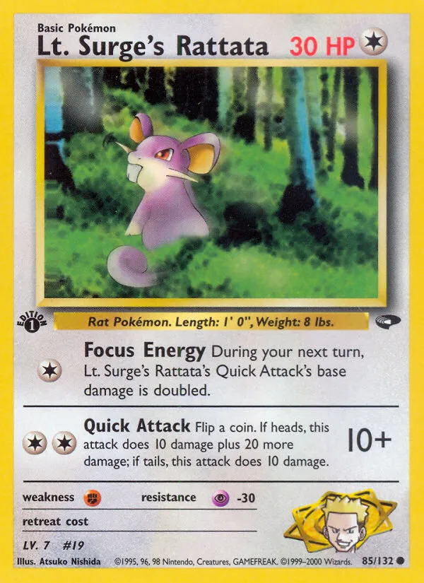 Lt. Surge's Rattata card image