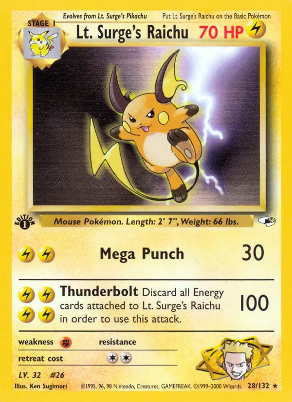 Lt. Surge's Raichu card image
