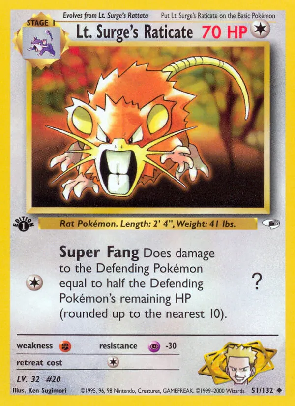 Lt. Surge's Raticate card image
