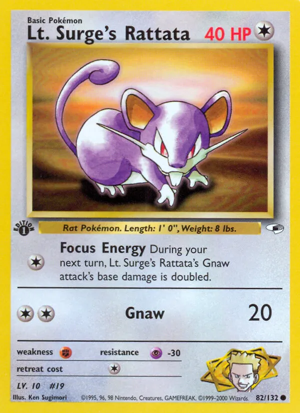 Lt. Surge's Rattata card image
