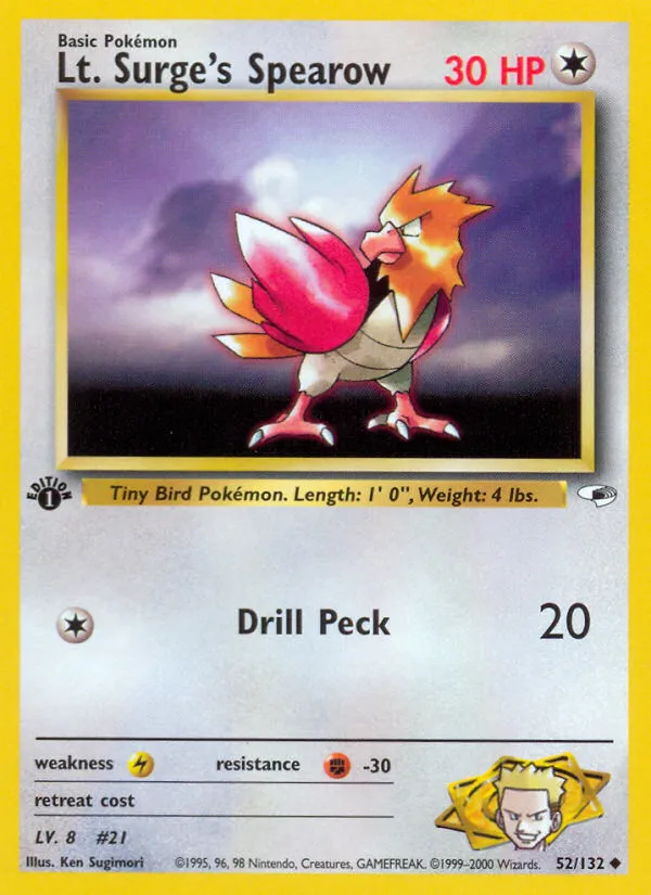 Lt. Surge's Spearow card image